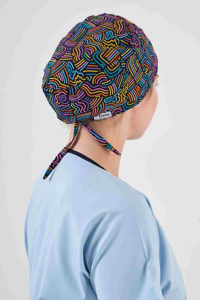 Renkli Çizgiler Desenli Cerrahi Bone