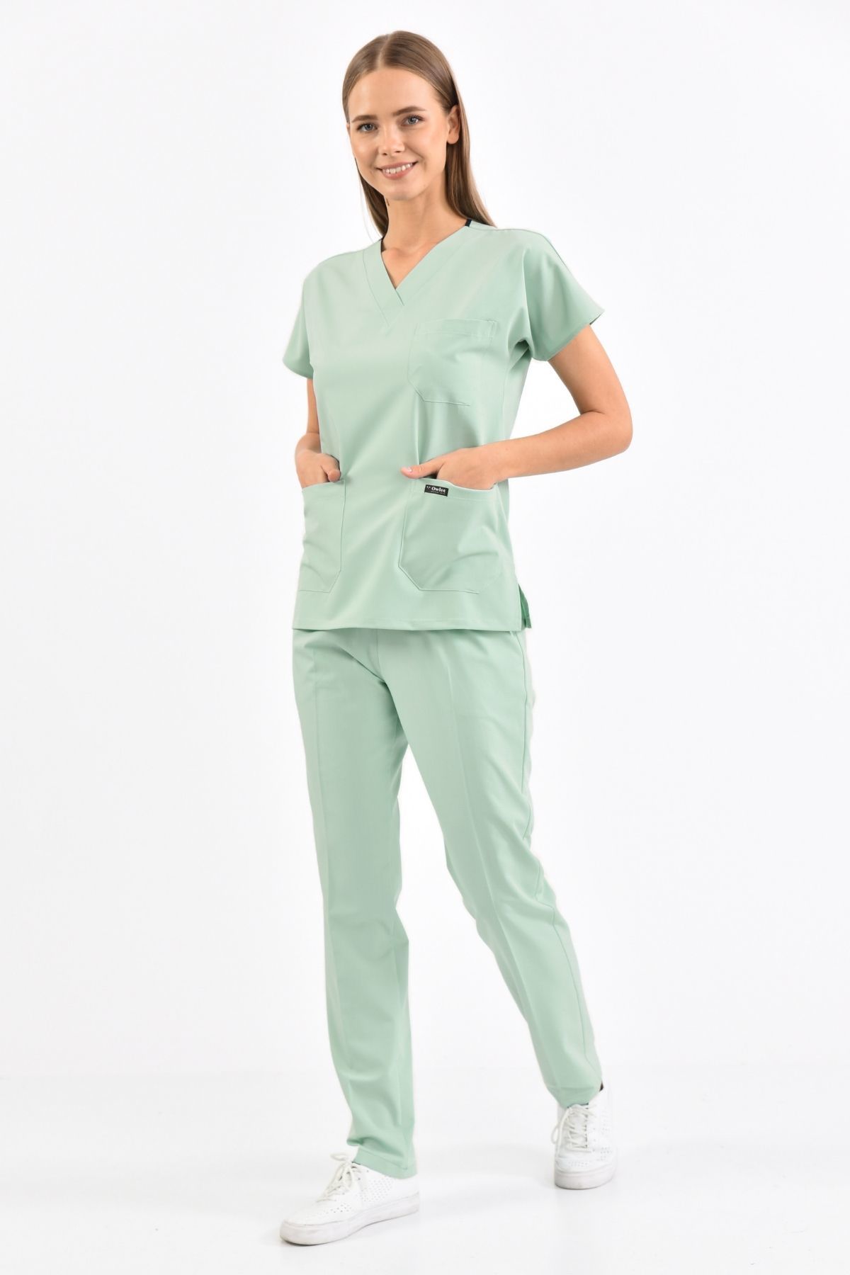 Likralı Su Yeşili Cerrahi Forma Takım