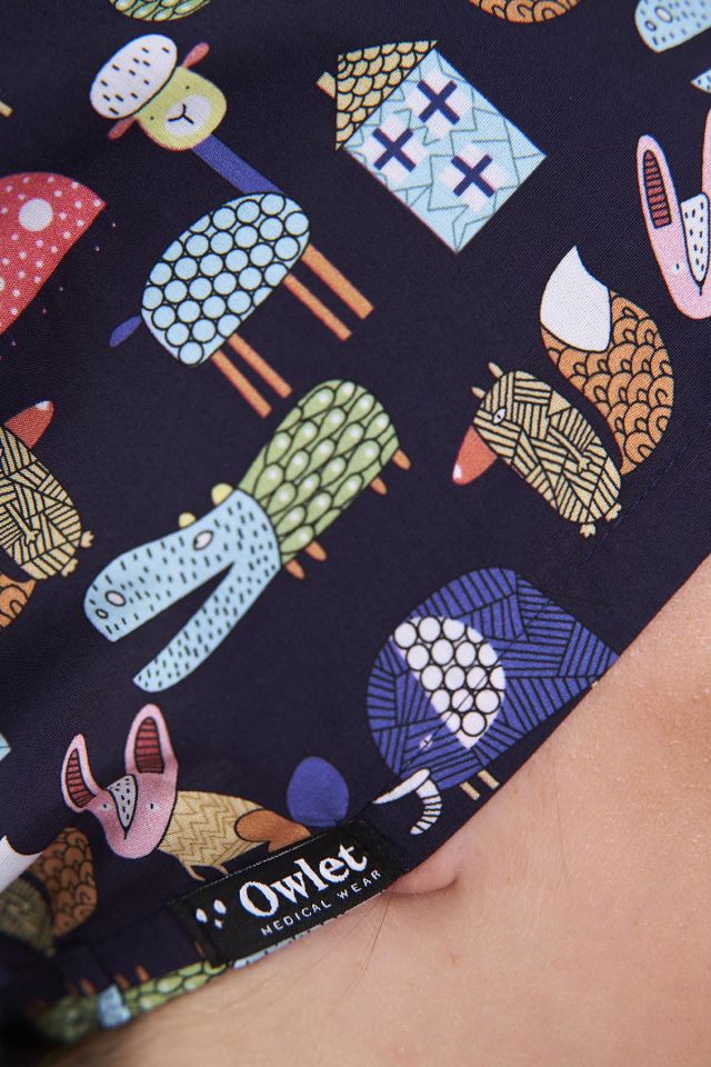 Çizgi Karakterler Lacivert Bone