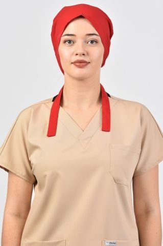 Kırmızı Cerrahi Tesettür Bone