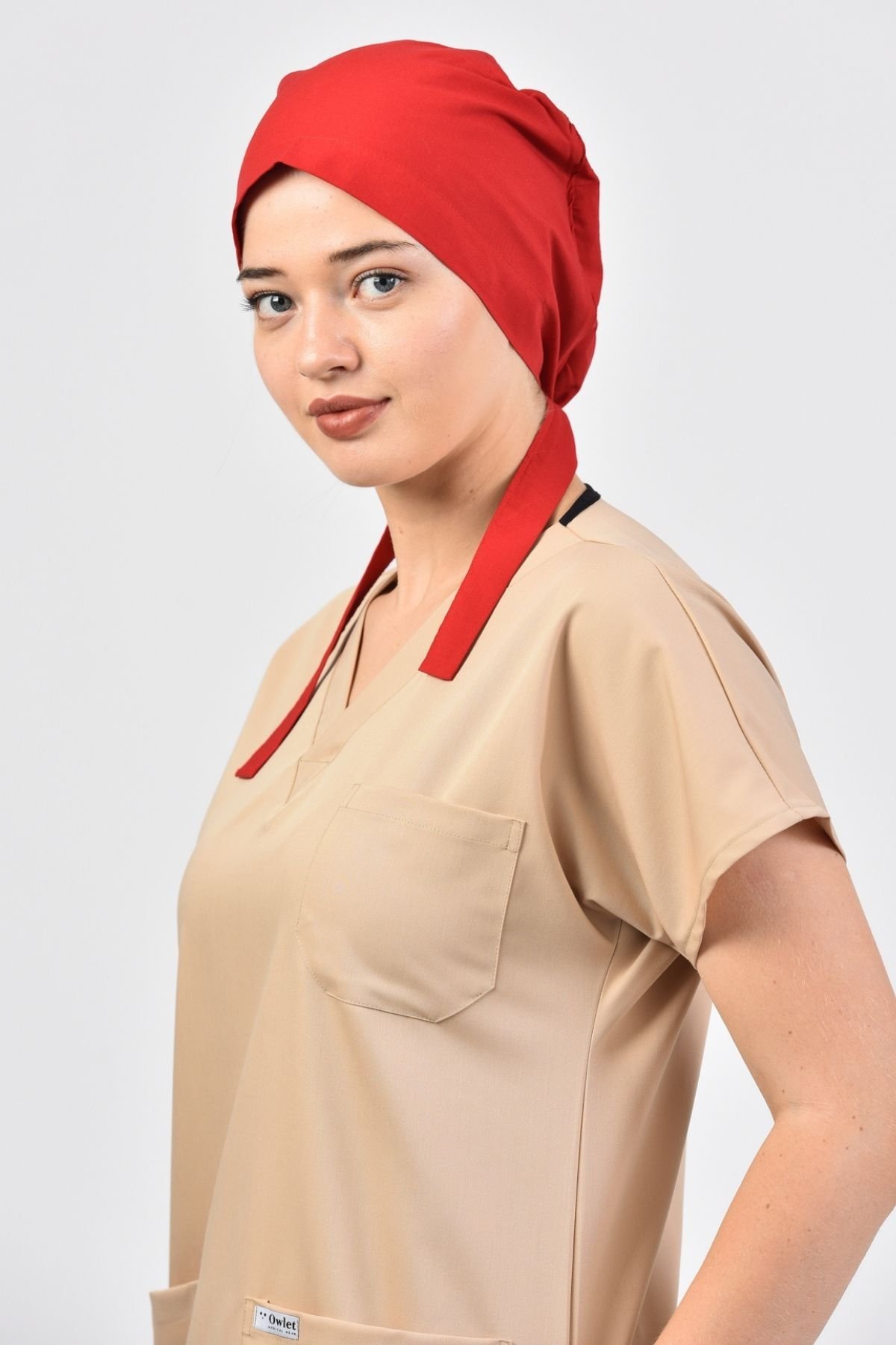 Kırmızı Cerrahi Tesettür Bone