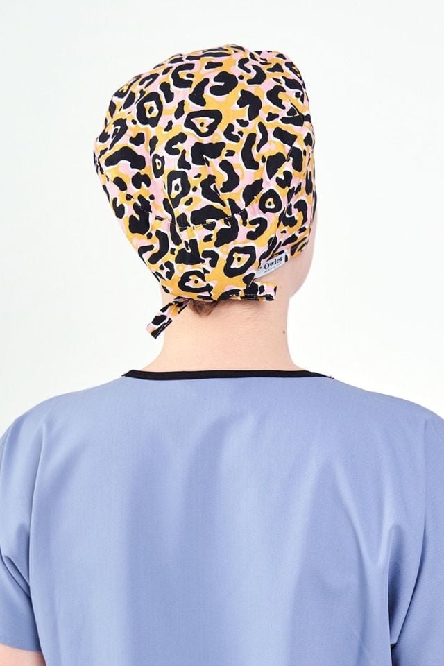 Leopar Desenli Sarı Cerrahi Bone