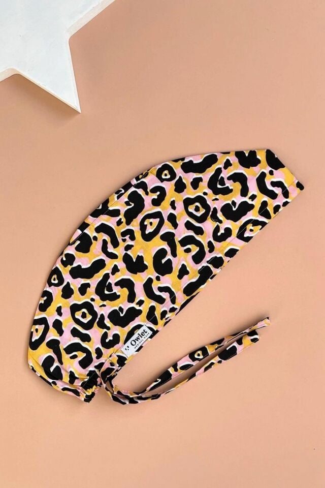 Leopar Desenli Sarı Cerrahi Bone