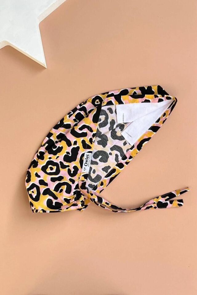 Leopar Desenli Sarı Cerrahi Bone