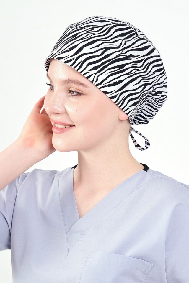 Zebra Desenli Cerrahi Bone