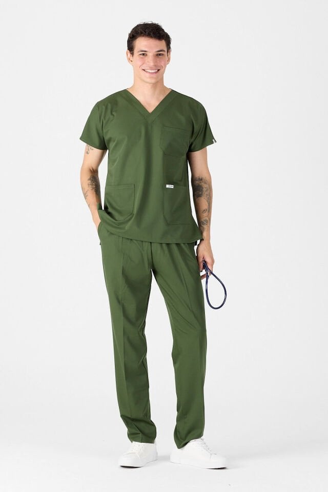 Lycra Khaki Green Scrubs Jersey