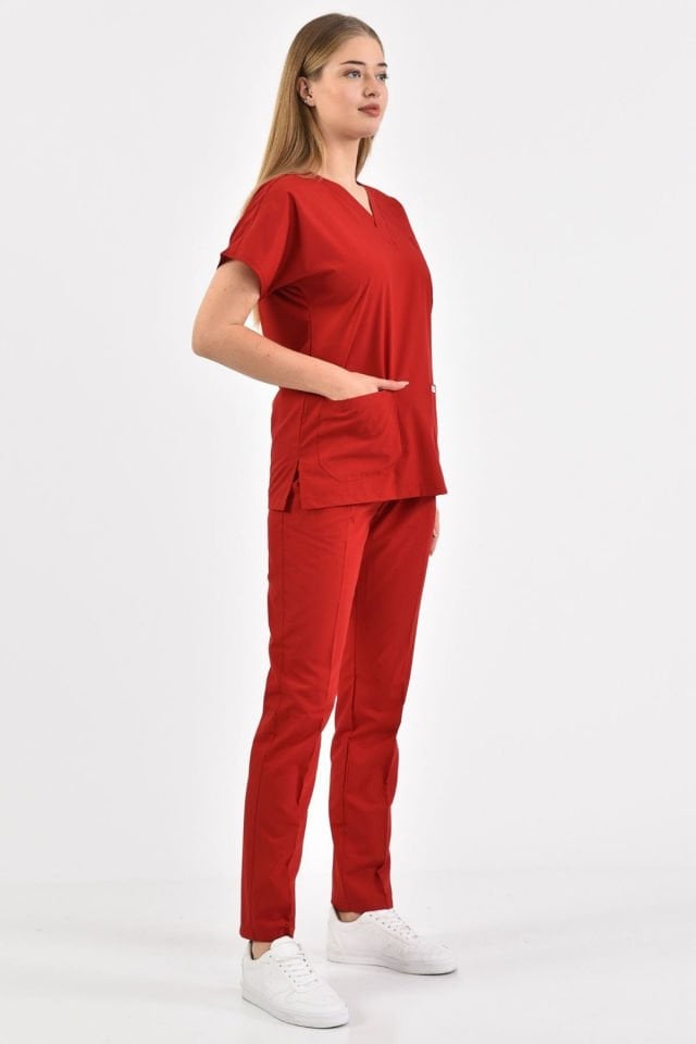 Kırmızı Cerrahi Forma Takım