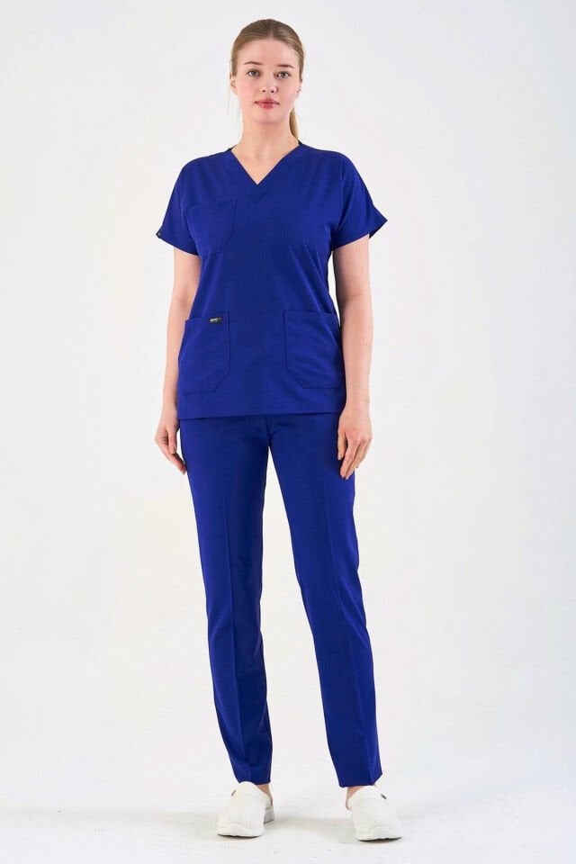 Saks Mavisi Likralı Pantolon