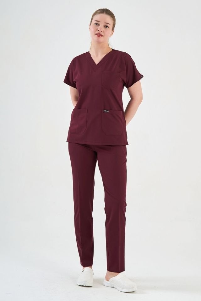 Lycra Dark Plum Surgical Team