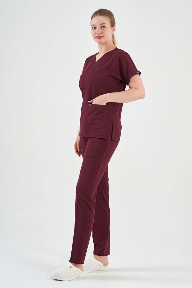 Lycra Dark Plum Surgical Team