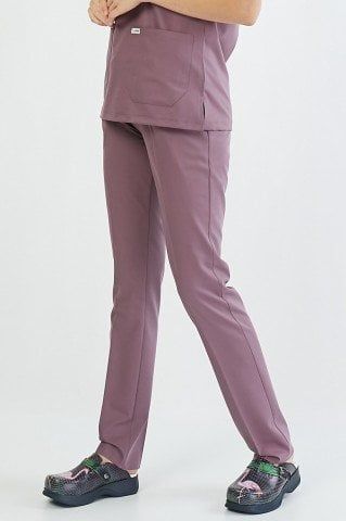 Koyu Pudra Likralı Pantolon