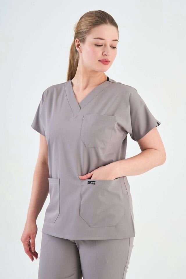 Lycra Smoke Gray Nurse Surgical Team