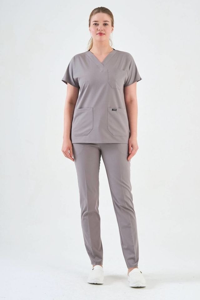 Lycra Smoke Gray Nurse Surgical Team
