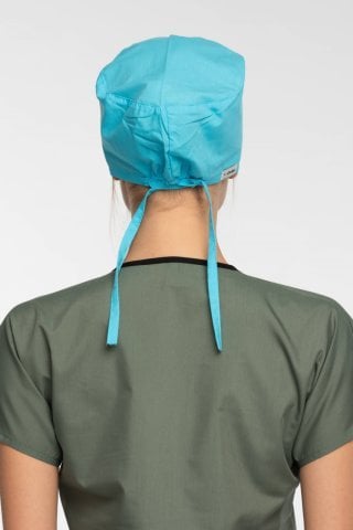 Kalp Ritim Desenli Turkuaz Cerrahi Bone