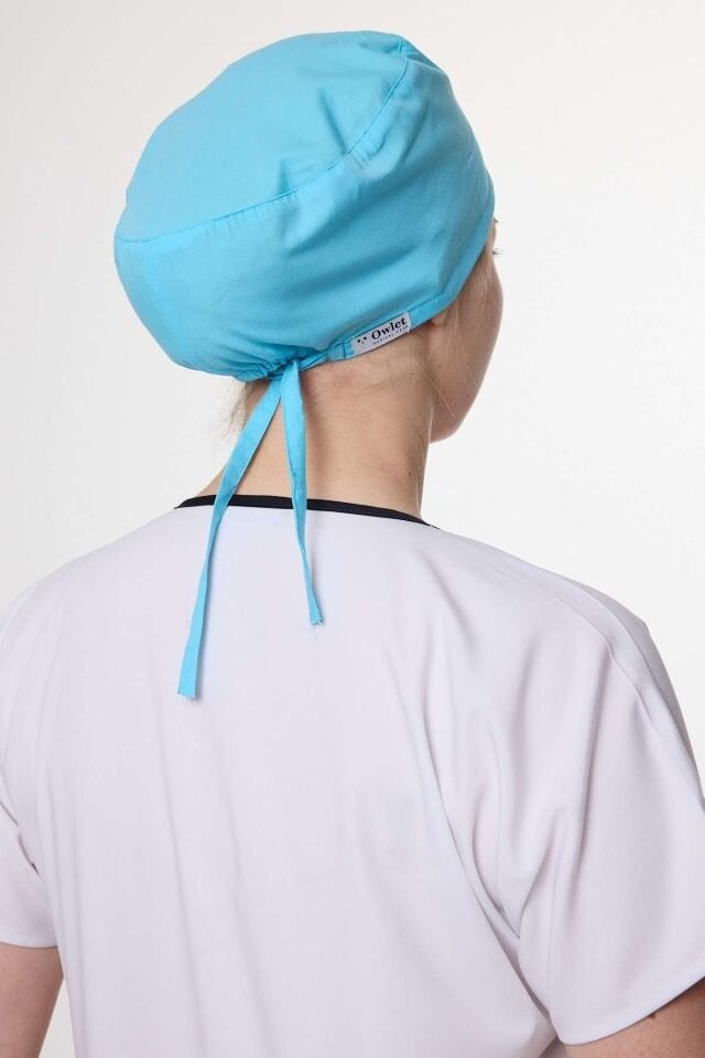 Kalp Ritim Desenli Turkuaz Cerrahi Bone