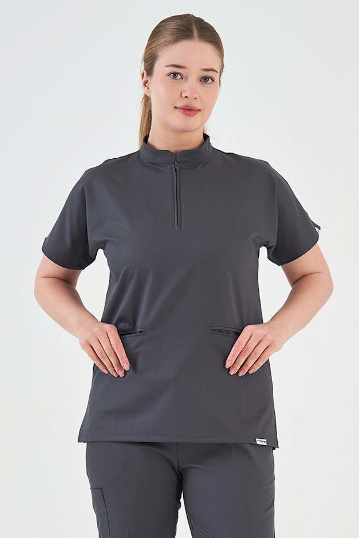 Likralı Füme Hakim Yaka Üst