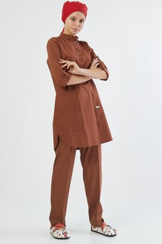 Dark Brown Hijab Surgical Team