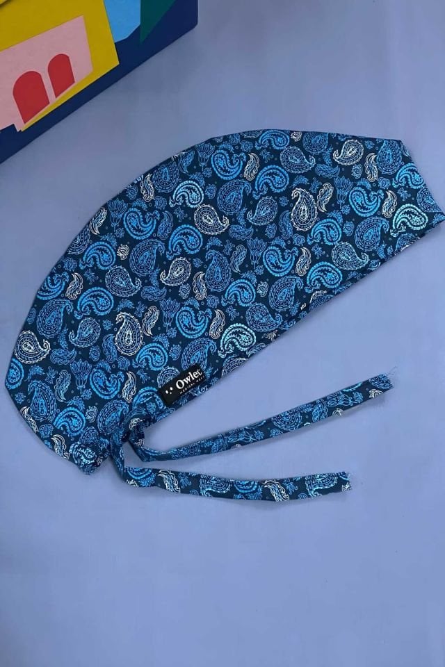 Mavi Şal Desenli Cerrahi Bone