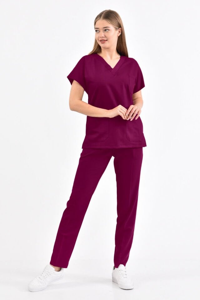 Cherry Red Lycra Surgical Set