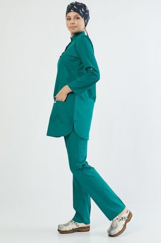 Cerrahi Yeşil Tesettür Takım