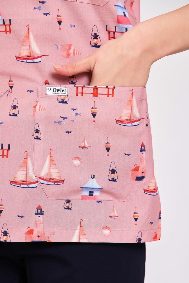 Deniz Feneri Temalı Cerrahi Forma Üst