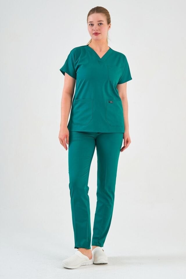 Green Lycra Surgical Nurse Team
