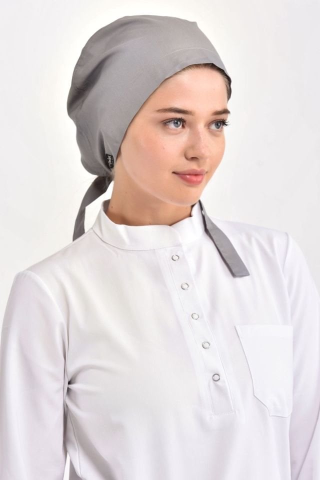 Smoke Grey Lycra Surgical Hijab Bonnet