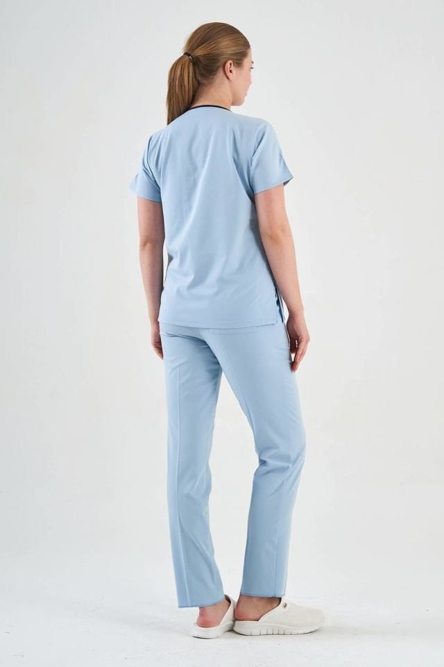 Bebe Mavisi Likralı Cerrahi Forma Takım