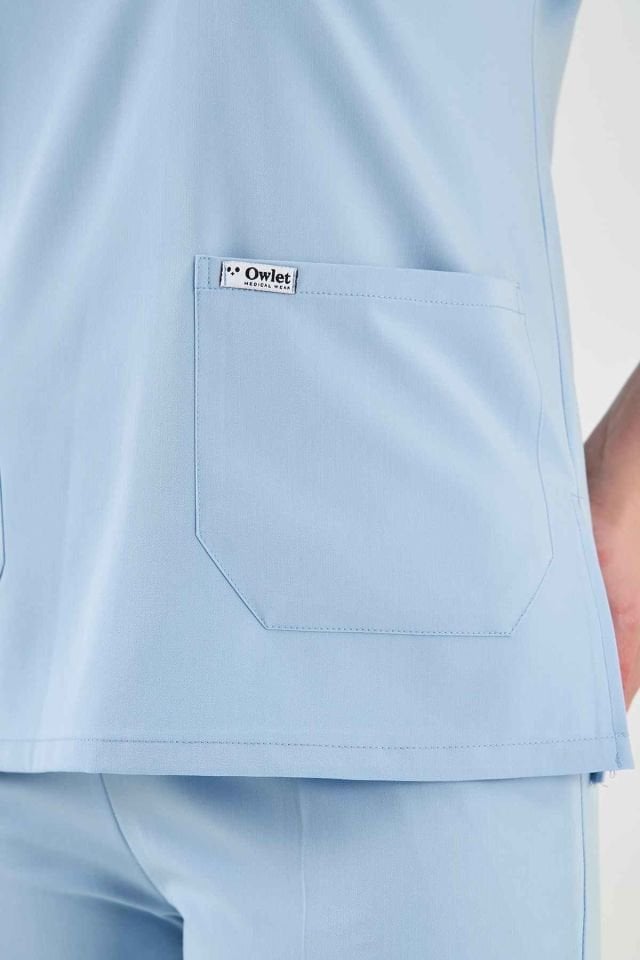 Bebe Mavisi Likralı Cerrahi Forma Takım