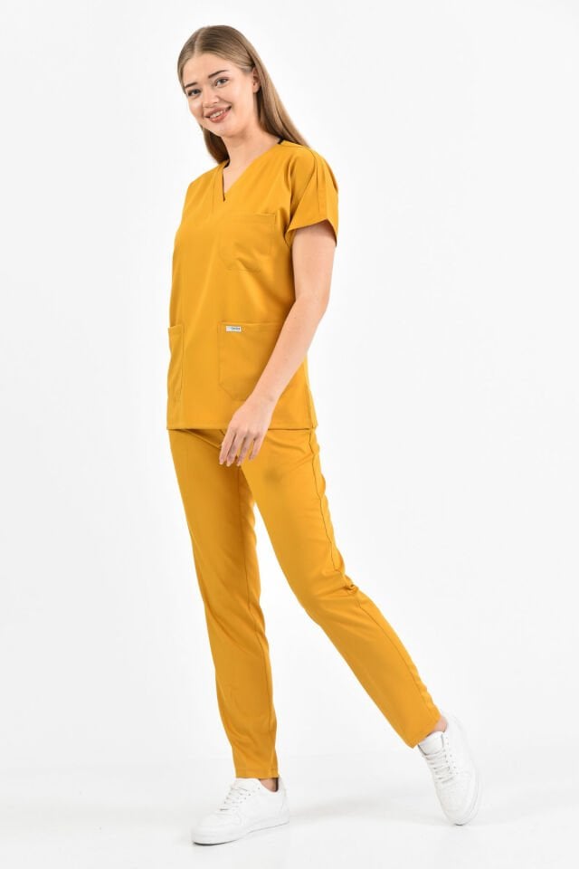 Mustard Yellow Lycra Surgical Team