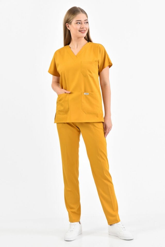 Mustard Yellow Lycra Surgical Team