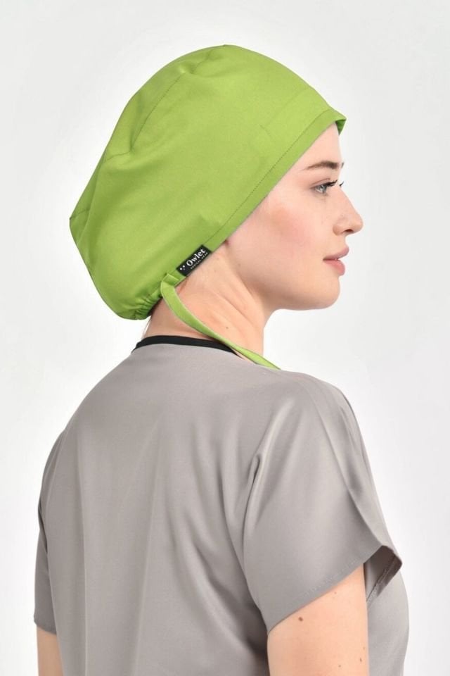 Pistachio Green Lycra Bonnet