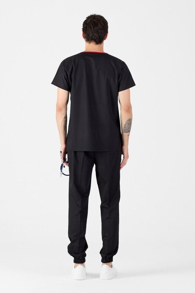 Siyah Paça Lastikli Likralı Takım