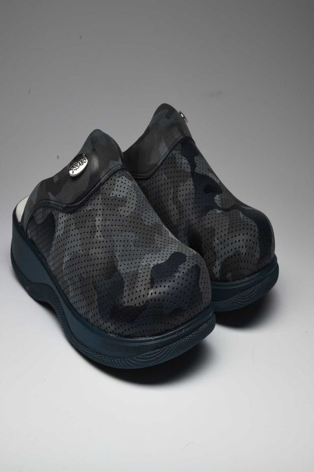 Mavi Kamuflaj Desenli Erkek Sabo Terlik