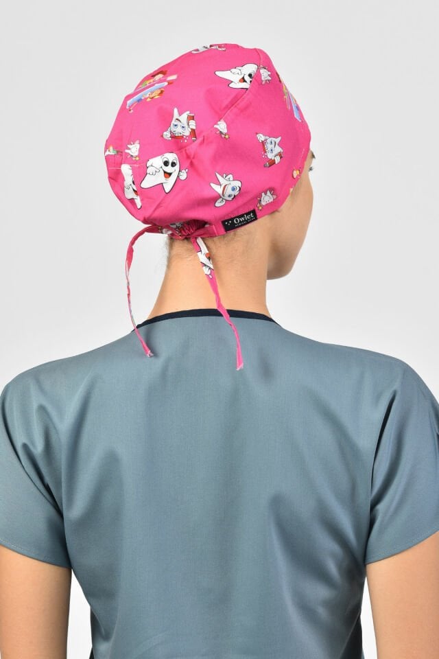 Diş Desenli Pembe Cerrahi Bone