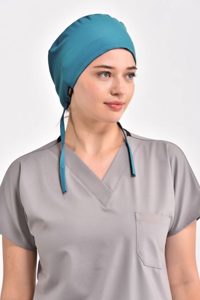 Petrol Yeşili Likralı Cerrahi Bone