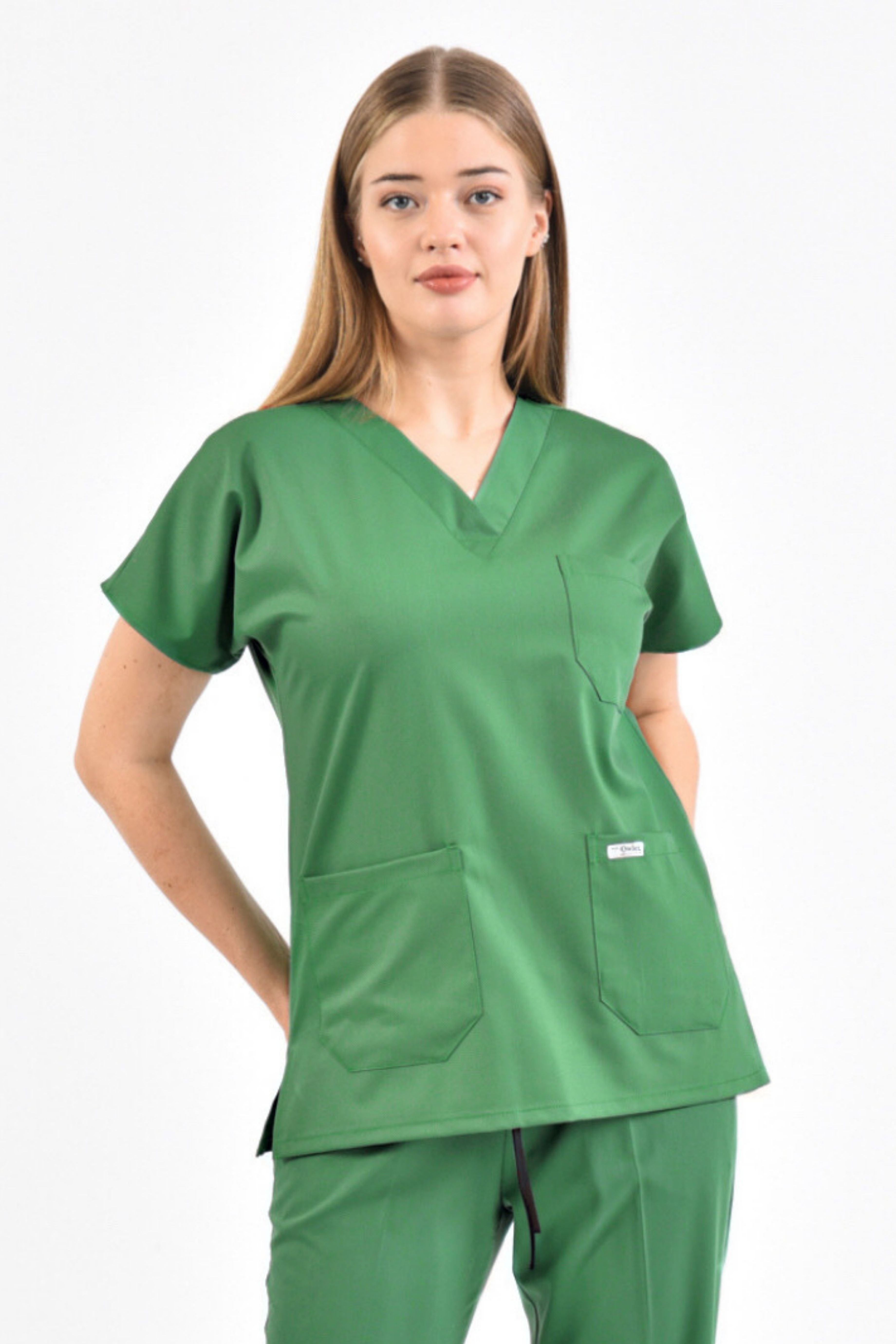 Çim Yeşili Likralı Cerrahi Üst