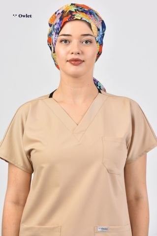 Ananas Desenli Cerrahi Tesettür Bone