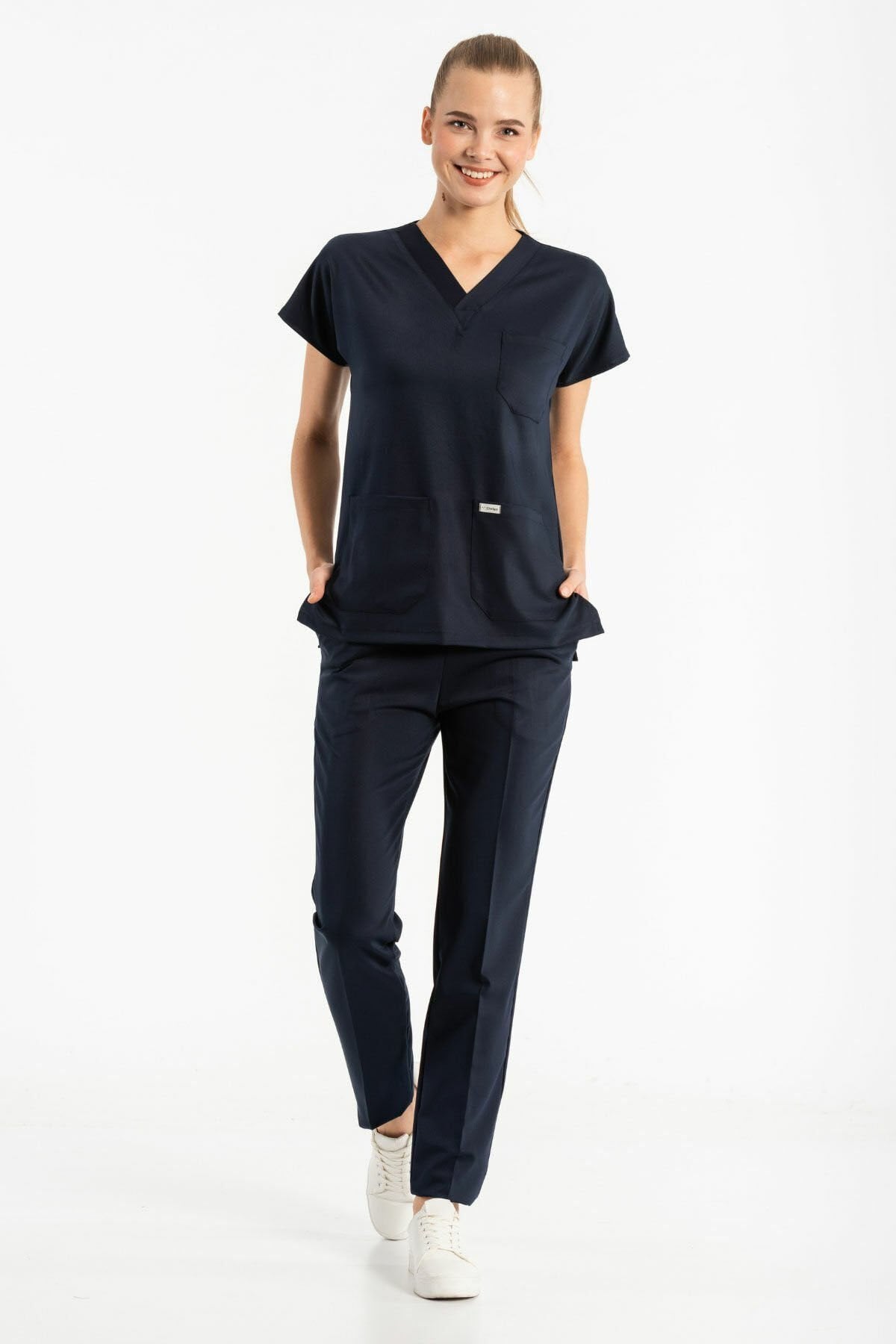 Lüks Likralı Premium Scrubs Takım