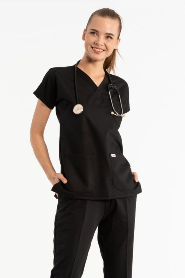 Lycra Black Surgical Jersey Top