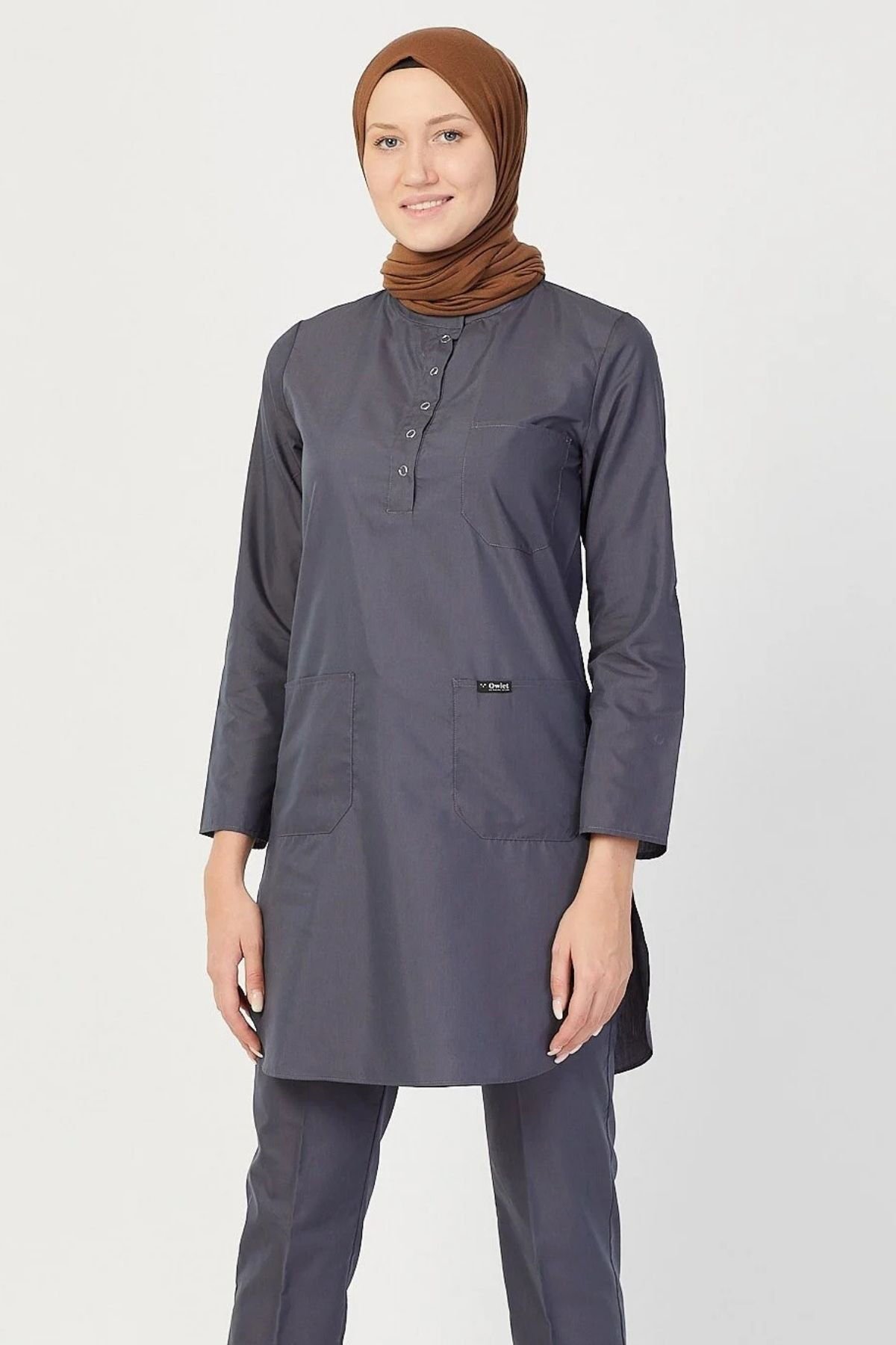 Gri Tesettür Cerrahi Üst