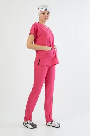 Pembe Cerrahi Üniforma Takım