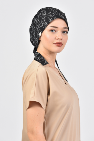 Elephants Figured Black Hijab Bone Surgery