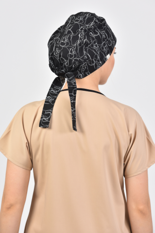 Elephants Figured Black Hijab Bone Surgery