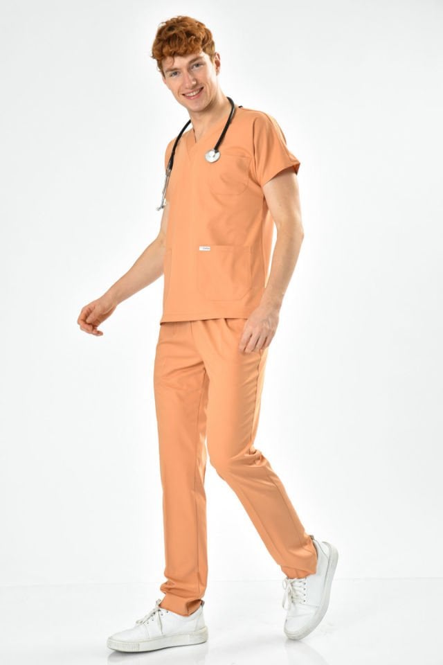 Likralı Camel Cerrahi Forma Takım