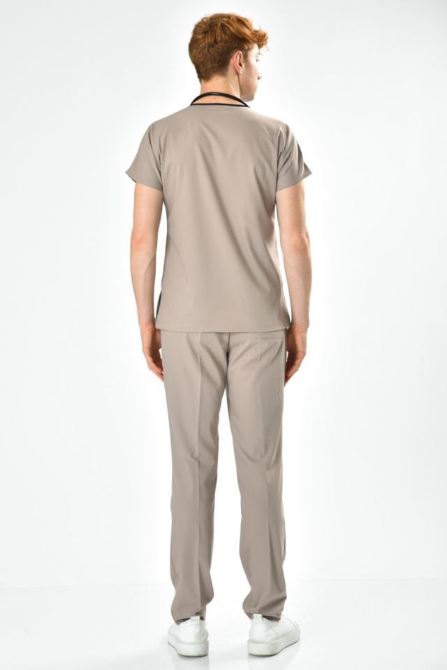 Likralı Açık Vizon Cerrahi Forma Takım