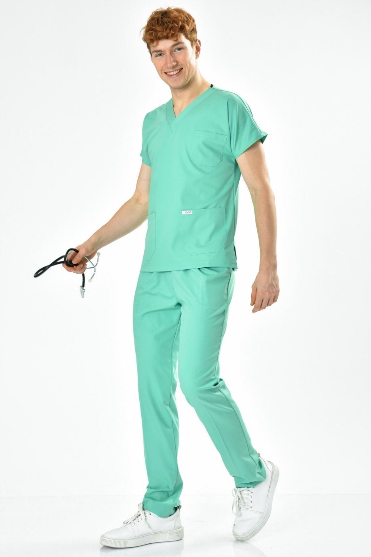 Likralı Bermuda Scrubs Forma
