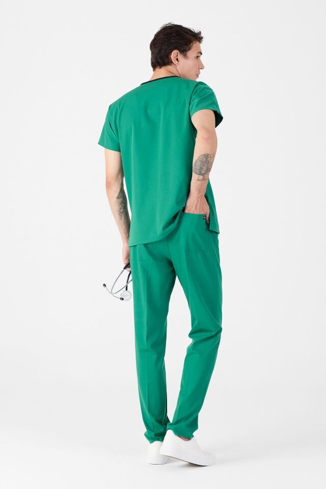 Likralı Cerrahi Yeşil Forma Takım