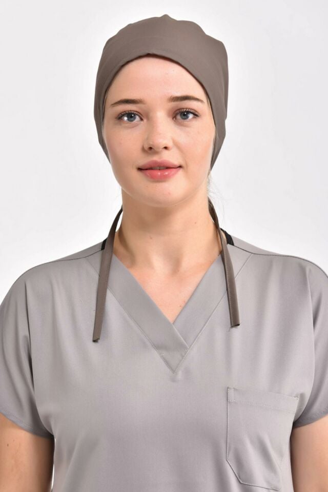 Likralı Koyu Vizon Cerrahi Bone