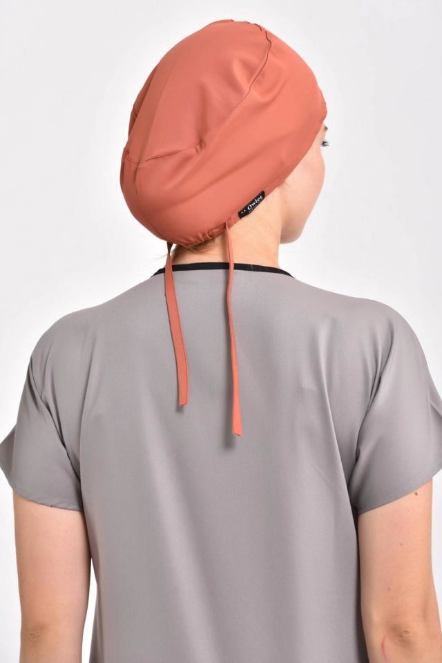 Likralı Koyu Mercan Cerrahi Bone